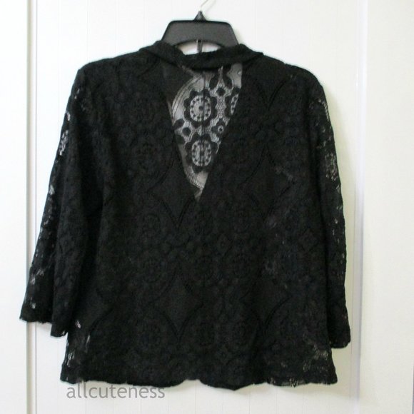 Piazza Del Tempio Black Lace Blazer Made In Italy - Picture 5 of 5